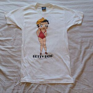 1984 Sneakers King Features Betty Boop Double-Sided White T-Shirt Adult M